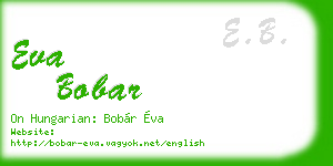 eva bobar business card